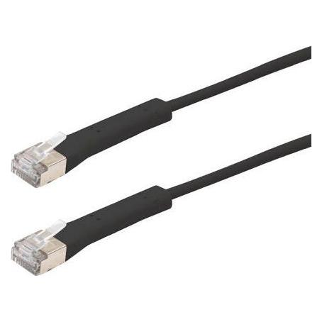 Générique Cat6A RJ45 Patch cable F/FTP bendable boot black - 0.5m (F/FTP, CAT6a, 0.50 m) (854012)