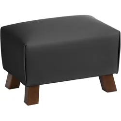 POLSTERHOCKER Kaylah pigmentiertes Nappaleder schwarz