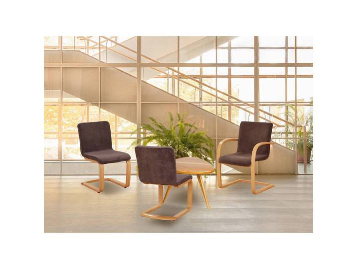 Armlehnenstuhl Rowena 60 x 62cm Braun