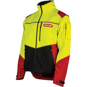 Oregon Arbeitsjacke Forstjacke Protect Pro, 695650, Warnschutzjacke, rot-gelb-schwarz, Größe M
