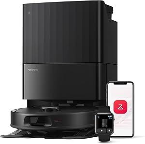 Roborock QV 35A Staubsauger Roboter mit Wischfunktion&Hebarem Wischmopp 8.000pa (Upgrade von Qrevo/Qrevo Plus),Anti-Verfilzungsbürste, All-in-One Dock