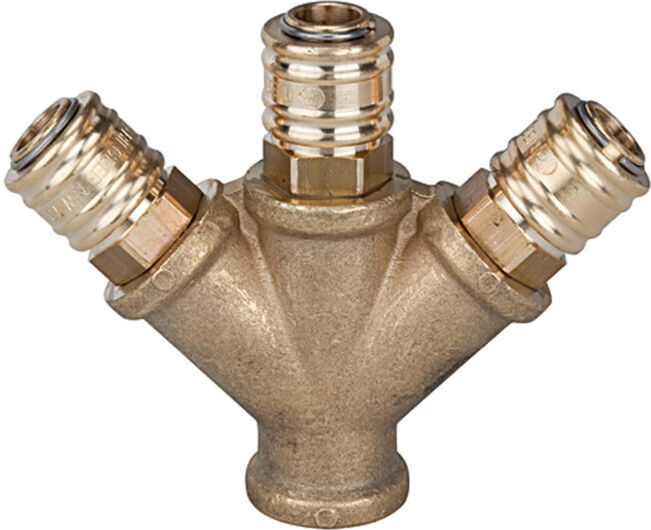 Riegler Distributeur avec 3 raccords rapides NW 7,2, G 3/8 F (245.57)