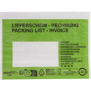 docuFIX Lieferscheintaschen Paper, C6, 110 x 160 mm, 250 Stück