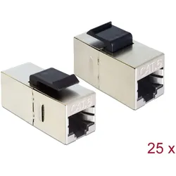 DELOCK Keystone Modul RJ45 Bu > RJ45 Bu Cat.6 kompakt 25 Stk