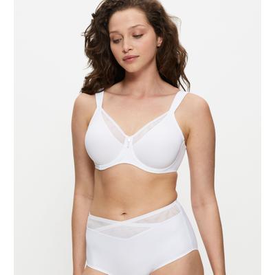 Minimizer-BH TRIUMPH "True Shape Sensation", Damen, Gr. 90, Cup E, weiß, Jersey, Obermaterial: 65% Polyamid, 26% Elasthan (LYCRA), 9% Polyester, BHs Minimizer-BH, verkleinert die Brust optisch um eine Cup-Größe