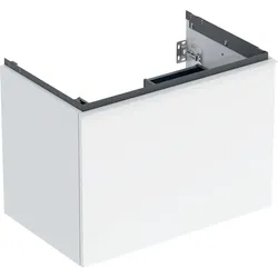 Geberit Acanto Unterschrank für Waschtisch, weiß hochglänzend, 75 cm Breite, mit einer Schublade und Innenschublade