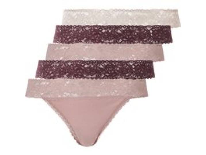 ESMARA® Lot de 5 strings femme (rouge/rose, L(42/44))