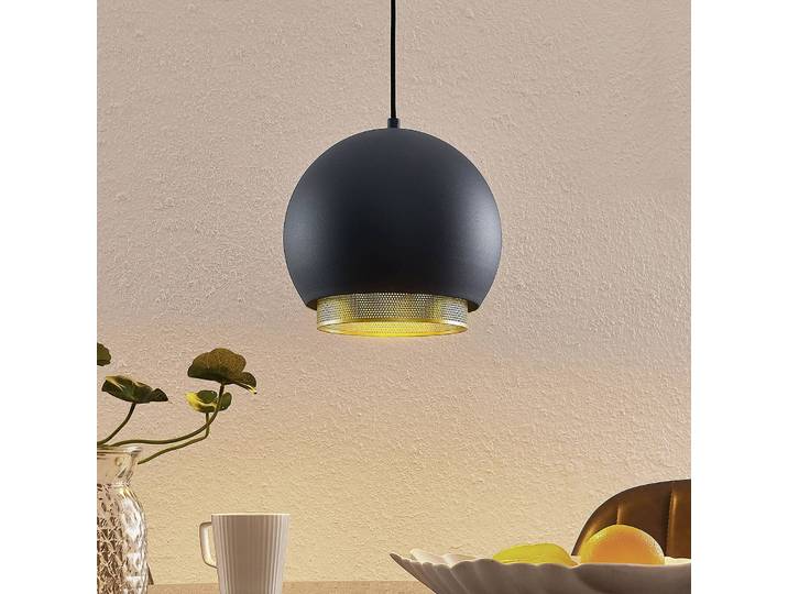 Designer Hängeleuchte Sivaniel Lucande, dimmbar, schwarz, für Wohn- / Esszimmer, Metall, Design