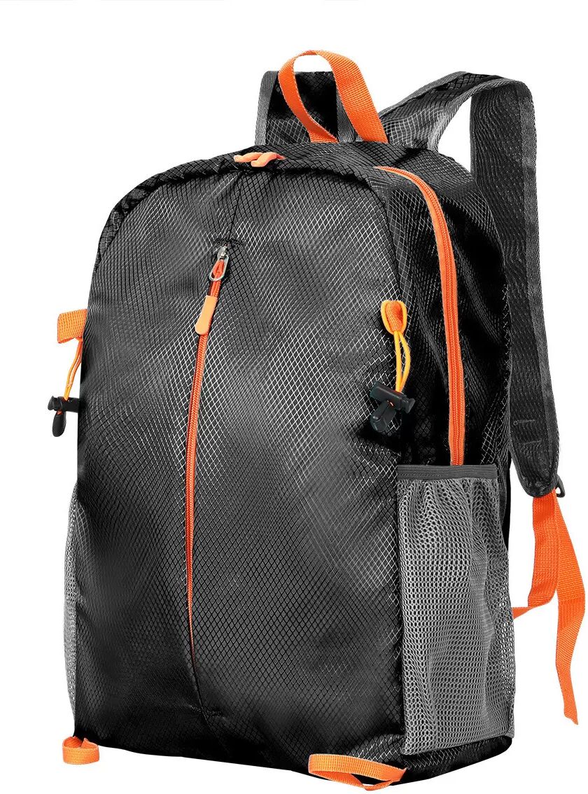 INF Leichter Wanderrucksack, wasserabweisender, faltbarer Tagesrucksack Schwarz