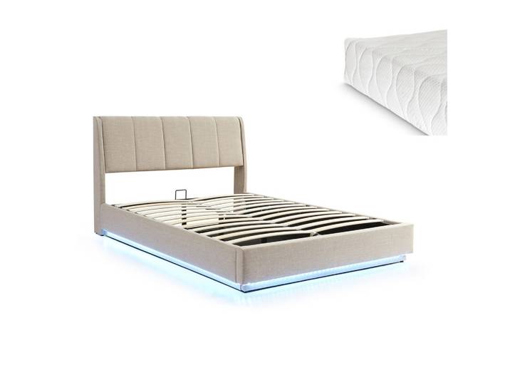 LED POLSTERBETT Tröstiar mit Matratze