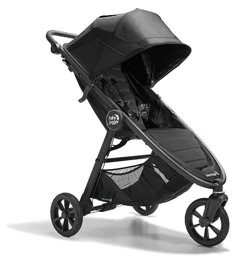 City Mini GT2 leichter Kombikinderwagen | Allradfederung für jedes Gelände | mit einer Hand schnell zusammenfaltbarer kleiner Buggy | Opulent Black (Schwarz)