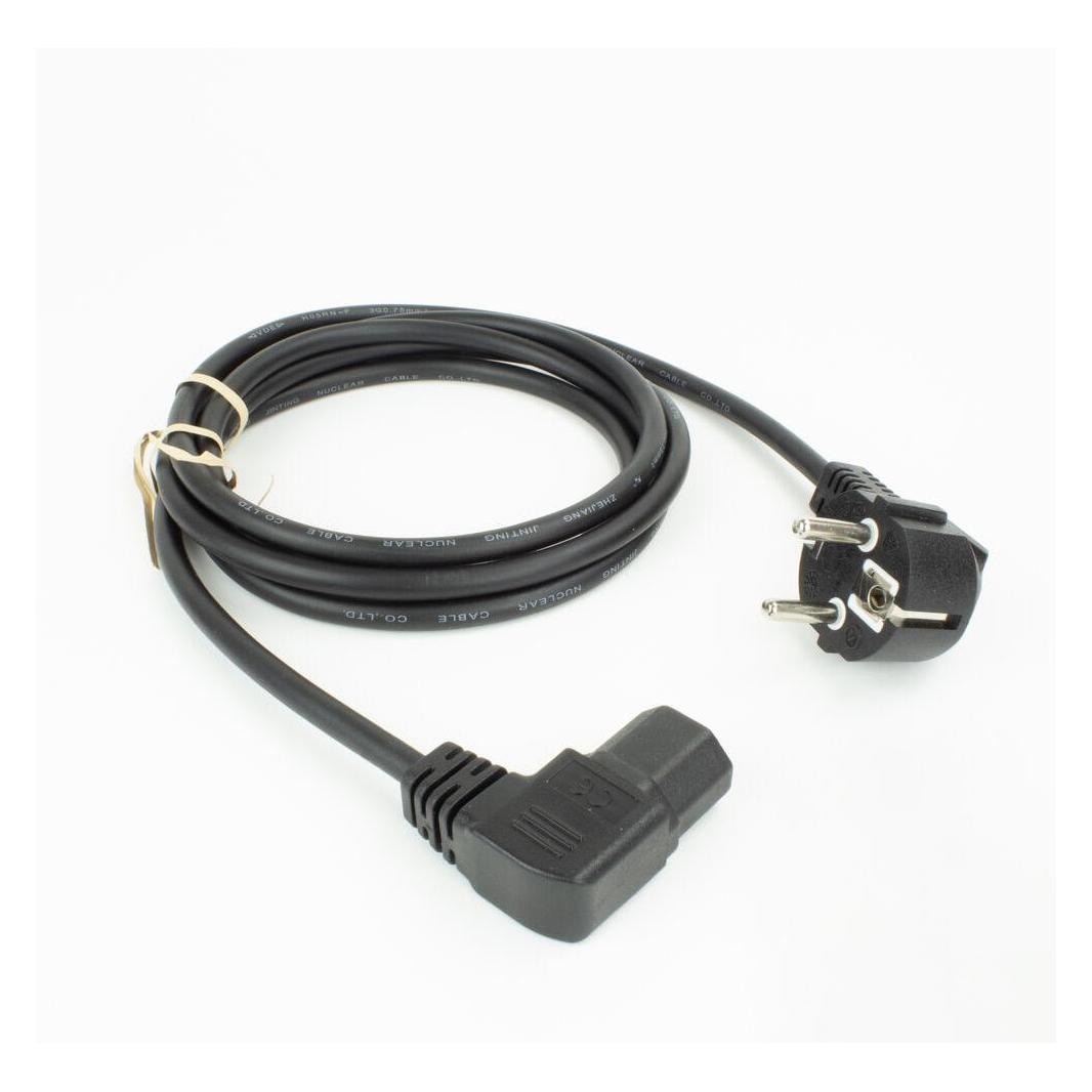 ACT Powercord mains connector CEE7/7 male (angled) - C15 (angled left) (2 m) (AK5348)