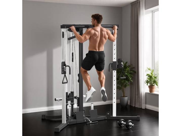 SPORTNOW Station Musculation Multifonction Réglable 15 Positions Noir