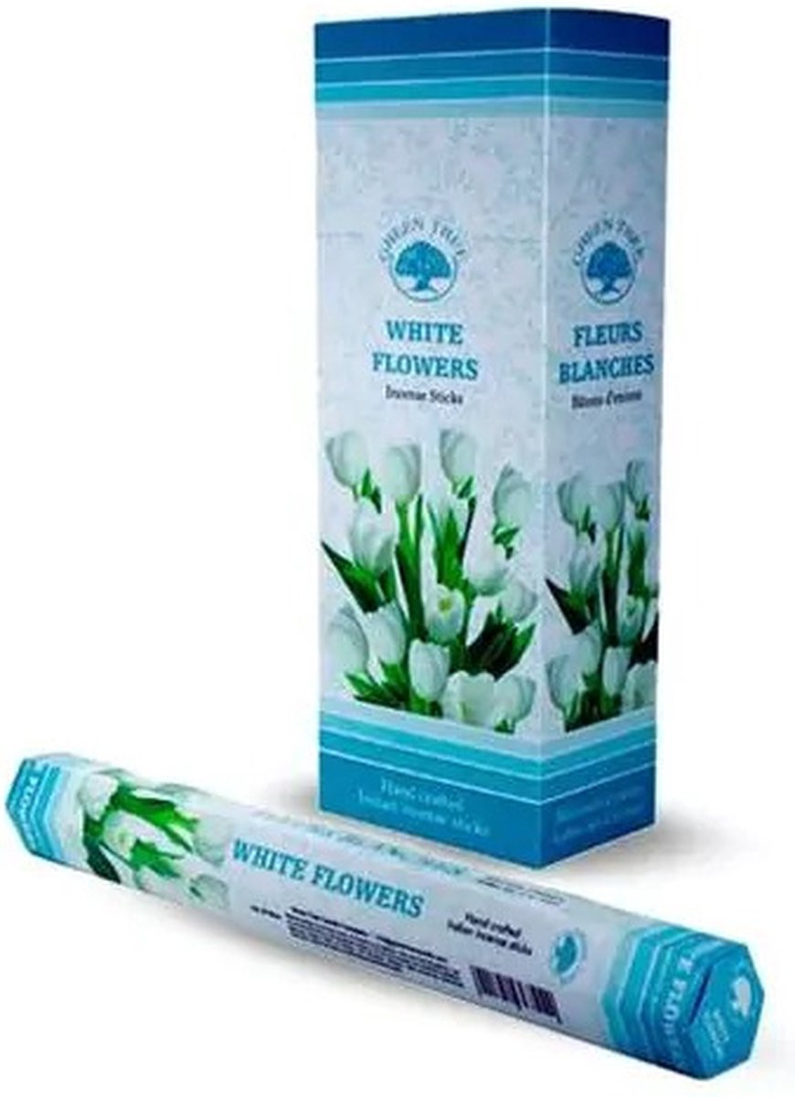 Green Tree White Flowers wierook - 6 pakjes met 120 stokjes