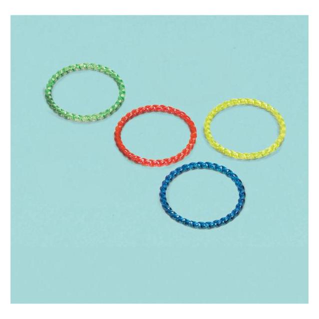 Amscan 4 Armbänder Glitzer Plastik sortiert 6,2 x 6,2 cm (4 Stk.) (9901257)
