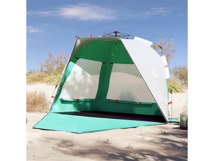 vidaXL Strandzelt 3 Personen Seegrün Quick Release Wasserdicht