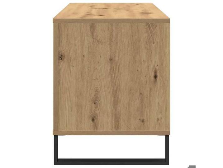 Elégant Armoire multimédia Marron - Meuble à vinyles avec étagère chêne artisanal 100x38x48cm PRO6572587569540