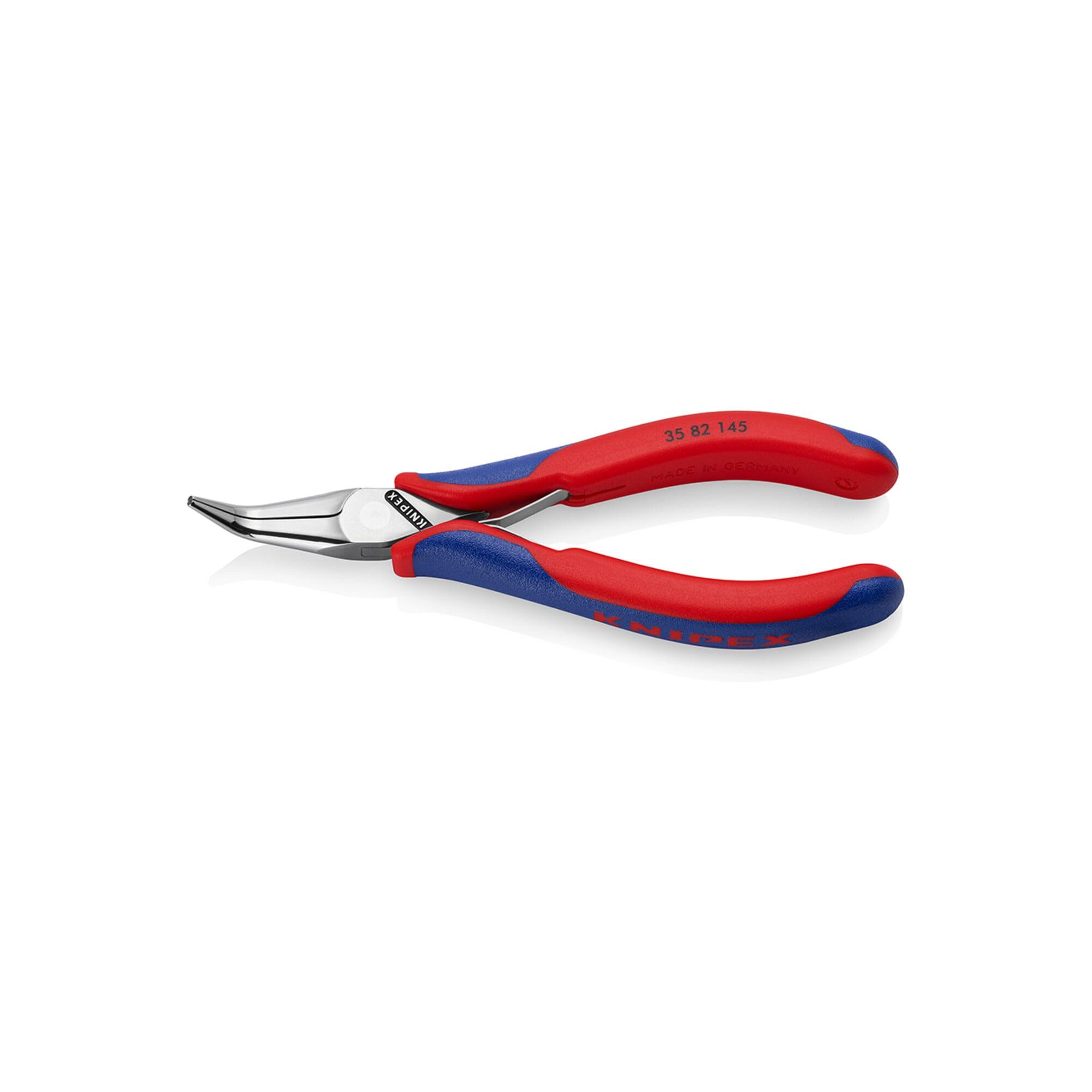 KNIPEX 35 82 145 Elektronik-Greifzange mit durchgestecktem Gelenk mit Mehrkomponenten-Hüllen 145 mm)