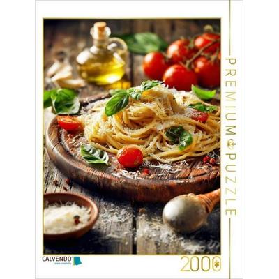 CALVENDO Puzzle Pasta, al dente mit Basilikum & Parmesan | 2000 Teile Lege-Größe 90x67cm Foto-Puzzle für glückliche Stunden, Sonstige von , Calvendo