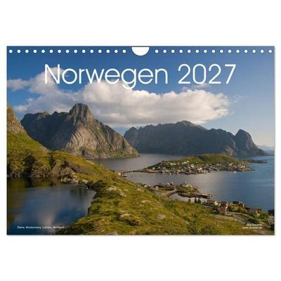 Norwegen (Wandkalender 2027 DIN A4 quer), CALVENDO Monatskalender