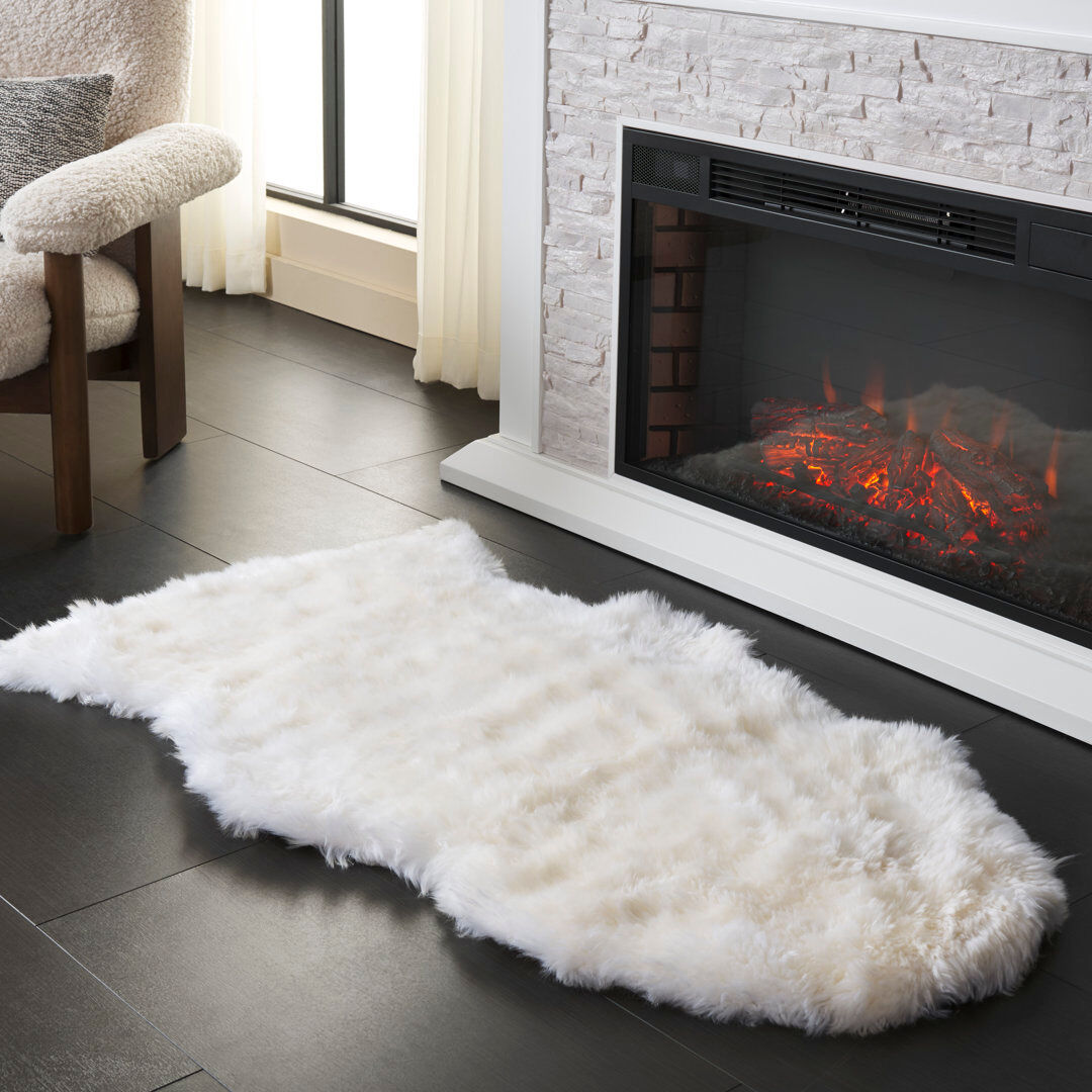 Bloomsbury Market Sheepskin Flokati Natural / White Runner 61 x 152 cm
