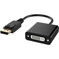 DLH Displayport (M) To Dvi (F) Adapter Supported Resolution: 19 (DisplayPort, DVI), Video Adapter, Schwarz