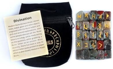 Uplifted Finds 25PCS Natural Rune Stone Set Irregular Engraved Energy Stones For Divination & Healing dragon Bloodstone