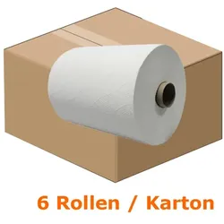 R Ellis Comfort 120/2 weiß 24 cm x 120 m Handtuchrollen 6 Rollen/Paket, 100% Zellstoff, 2-lagig verleimt
