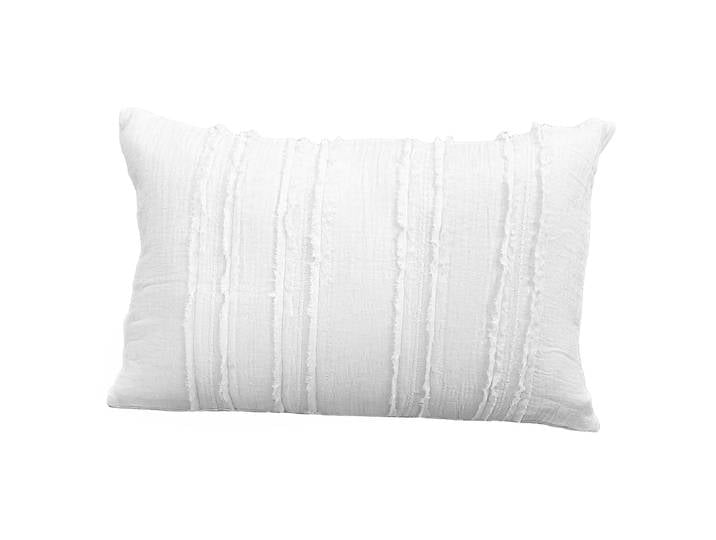 Coussin décoratif Lian Blanc 60 x 15cm Coton