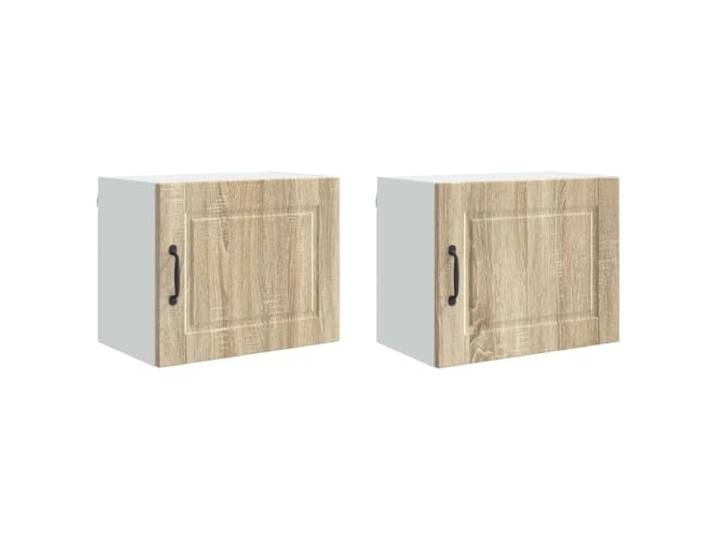 IBUQDDV Wandschrank Porto 2 STK. Sonoma-Eiche Holzwerkstoff Küche, Innenbereich, Wandmontage, Regalböden, Stauraum, Holzwerkstoff, moderne Küchendekoration