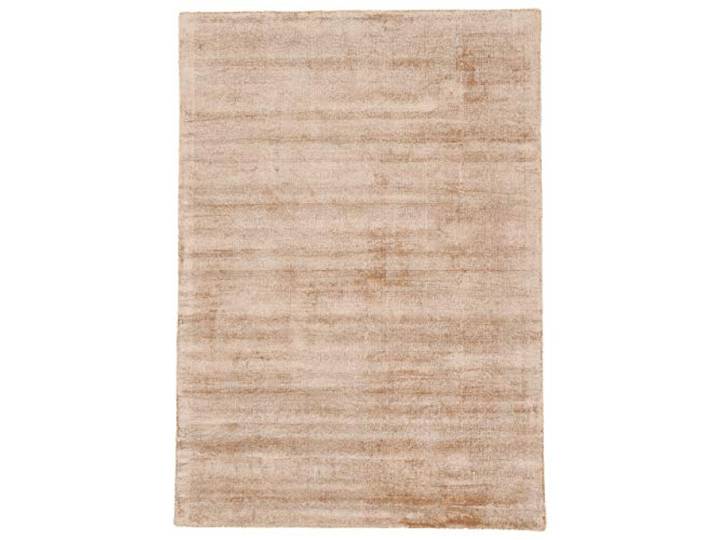 carpetfine Viskose Teppich AVA Kurzflor 200x290 cm Beige 100 % Viskose, handgewebt, Florhöhe ca. 6–10 mm, uni, für Wohnzimmer, Schlafzimmer und Esszimmer
