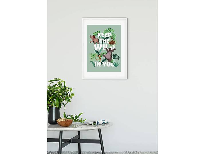 Wandbild Jungle Book Keep the Wild 50 x 70cm Multicolor