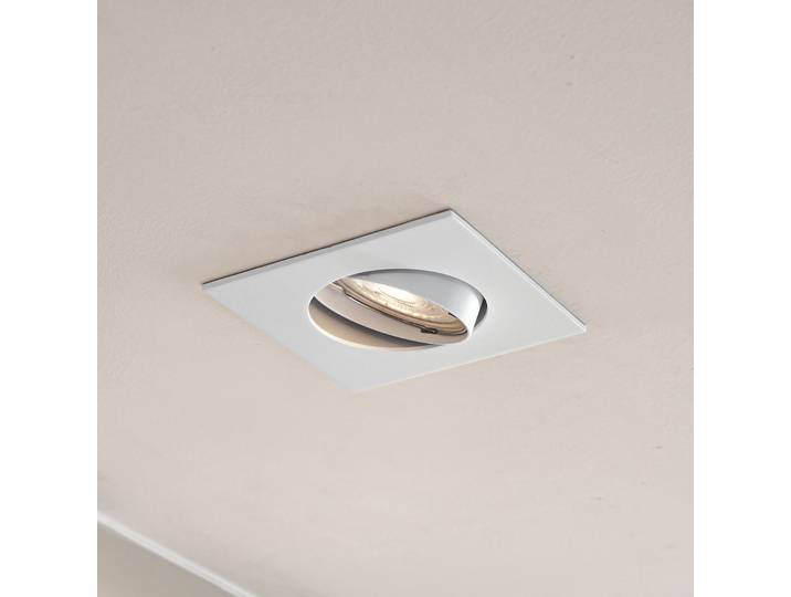 Fibur Einbauleuchte, weiß, 9 cm, GU10 - Prios - Wohnzimmer - Modern - Metall - Eckig