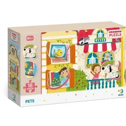 Dodo: Haustier-Puzzle mit herausnehmbaren Teilen – 18-teilig
