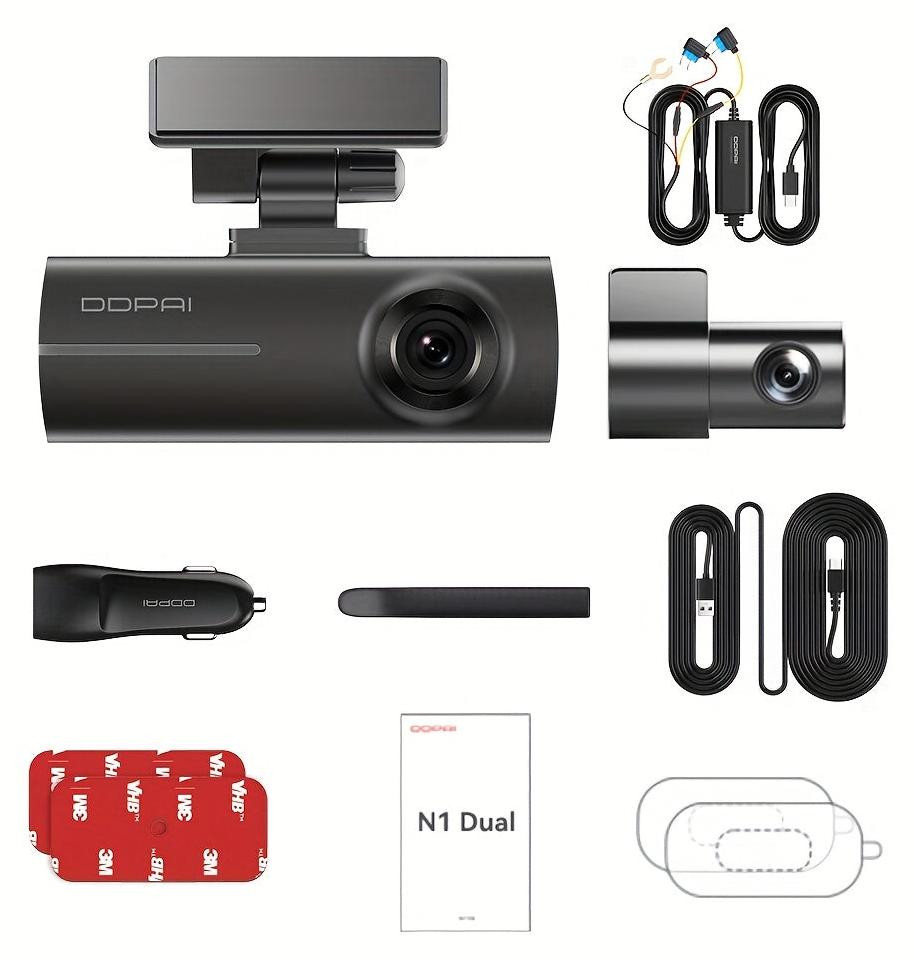 Selius Dual Dashcam met Nachtzicht, App Bediening en 64GB Geheugenkaart