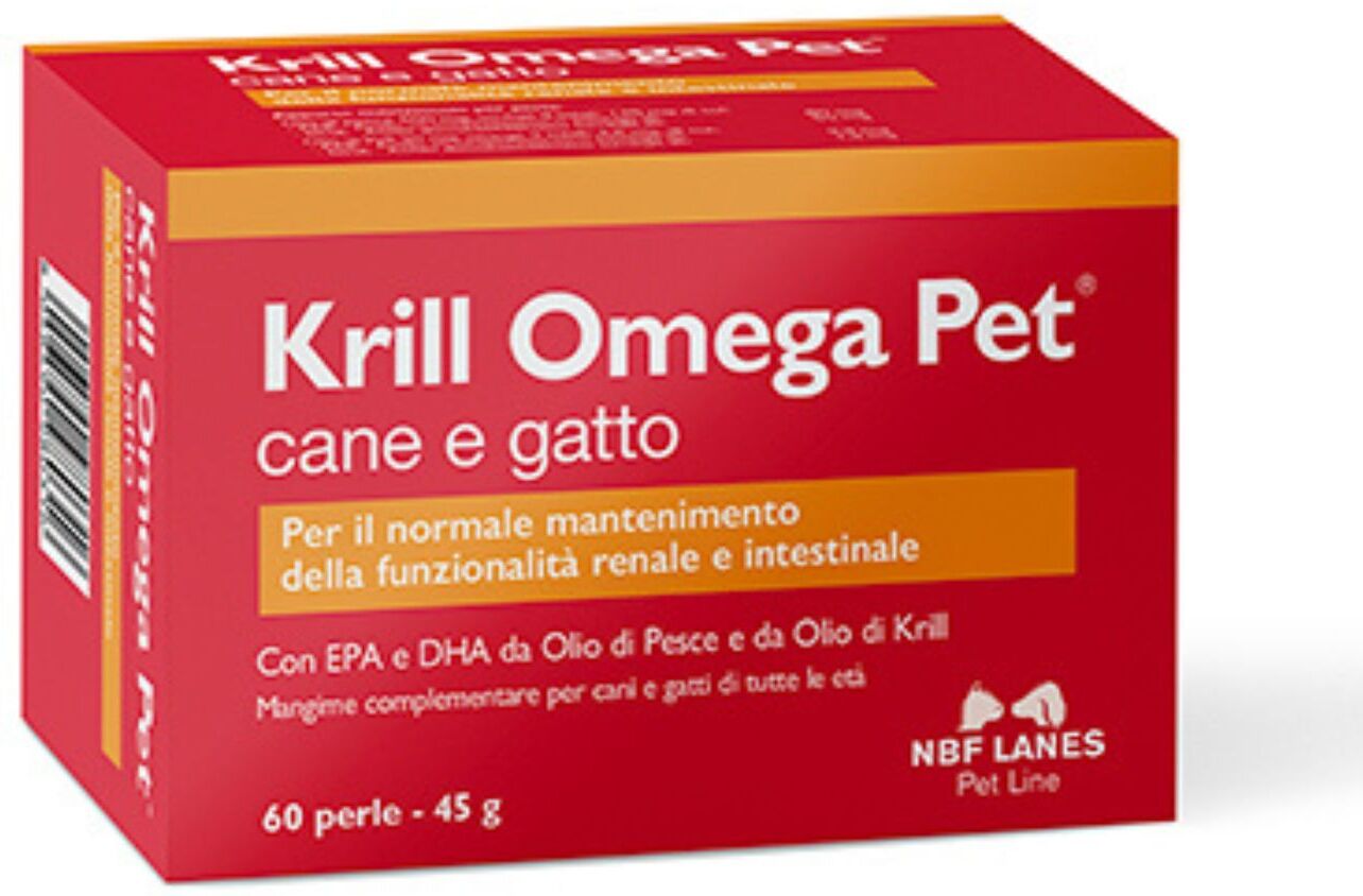 Nbf Lanes Krill Omega Pet Integratore per Cani e Gatti 60 Perle