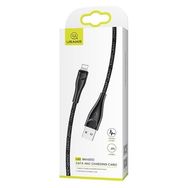 Usams USB-A - Lightning cable 1 m black (63788-uniw) (1 m) (SJ391USB01)