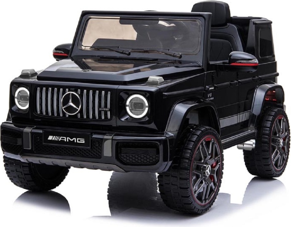 Kinderfahrzeug - Elektro Auto "Mercedes G63 AMG" - Lizenziert - 12V4,5AH Akku,2 Motoren- 2,4Ghz Fernsteuerung, MP3+Ledersitz