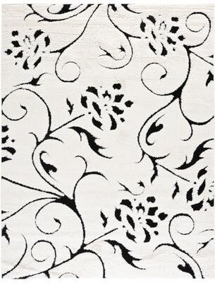 SAFAVIEH Florida Shag Nanny Floral Scroll 1.2-inch Thick Rug