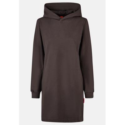 Midikleid SALZHAUT "Knielanges Kleid (Midi) DISCHDÄK", Damen, Gr. M, braun (chocolate), Kleider Midikleid