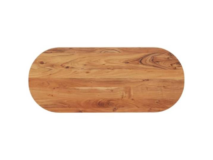 HFXHIJXQ Tischplatte Oval 140x60x2,5 cm Massivholz Akazie Esstisch Ovale Ersatzplatte aus unbehandeltem Akazienholz für DIY-Esstische im Esszimmer. Flexible Gestaltung nach Wunsch.