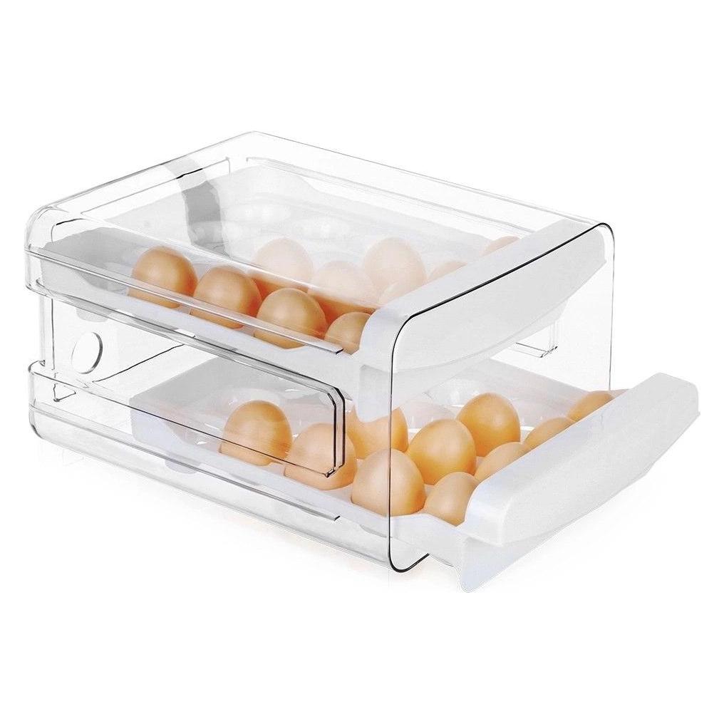 Excellent Houseware DWUPOZIOMOWY ORGANIZER POJEMNIK DO LODÓWKI NA 40 JAJEK 229164 (54354021)