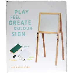 Free and Easy, Staffelei, Doppelseitige Zeichenstaffelei aus Holz – 46,5 x 37 x 89 cm