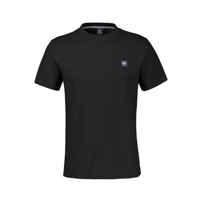 T-Shirt LERROS "T-Shirt mit Waffelstruktur in grossen Größen", Herren, Gr. 4XL, schwarz, 100% Baumwolle, Rundhals, Shirts T-Shirt