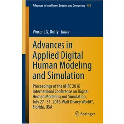 Advances in Applied Digital Human Modeling and Simulation, Fachbücher von Vincent G. Duffy