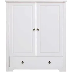 Highboard in Weiß Kiefer massiv Landhaus Design