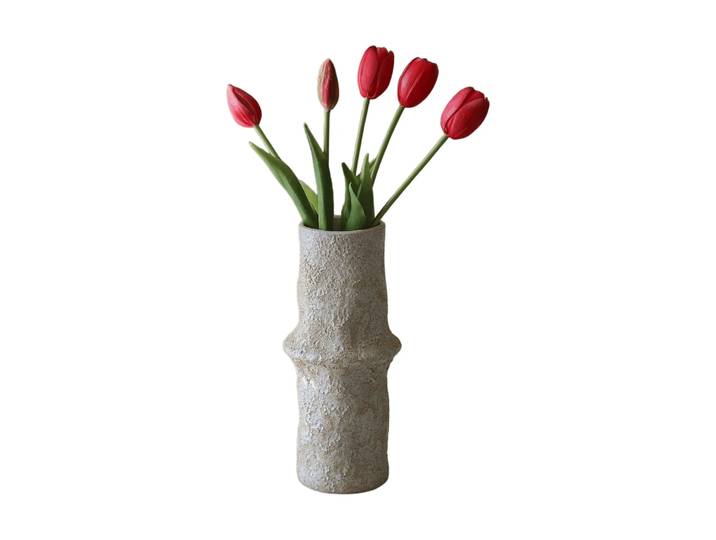 Botané Bouquet artificiel de tulipes Light red, 5 pièces