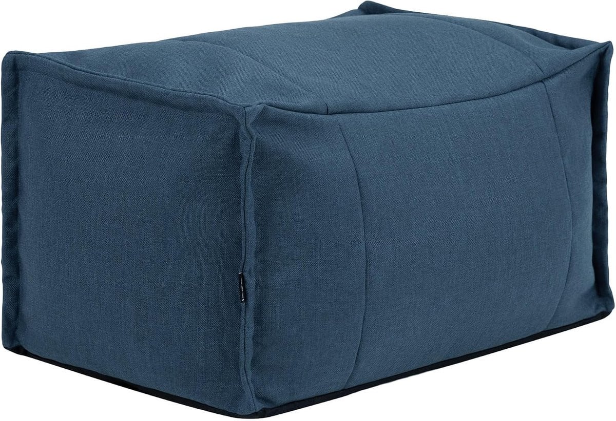 Icon Bud Voetenbank en Zitzak met Vulling, Blauw