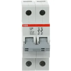 ABB E202/40G Trennschalter 2P, 40 A, Schaltgriff grau, Änderung Ursprung + Gebrauchskategorie