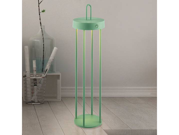 Lampadaire LED 13 x 13 x 50cm Vert/Vert menthe fer verni LED Module LED